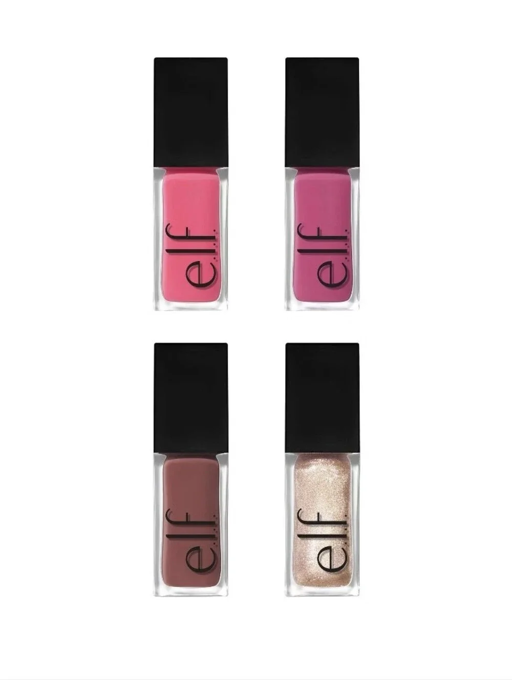 ELF 4-Piece Glow Reviver Plumping Lip Oil Kit, NIB